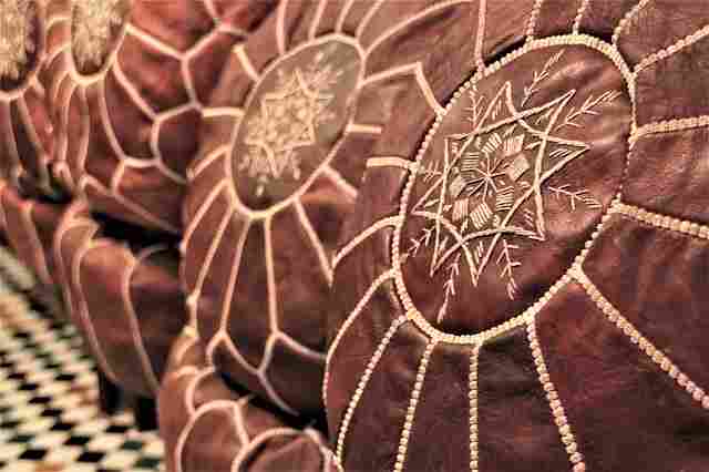Leather pillows