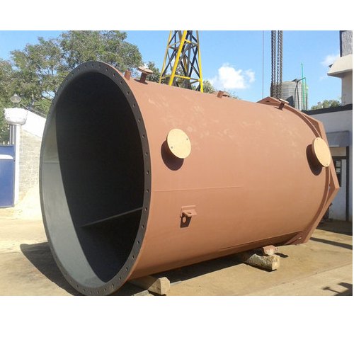Rubber lining tank vessels 