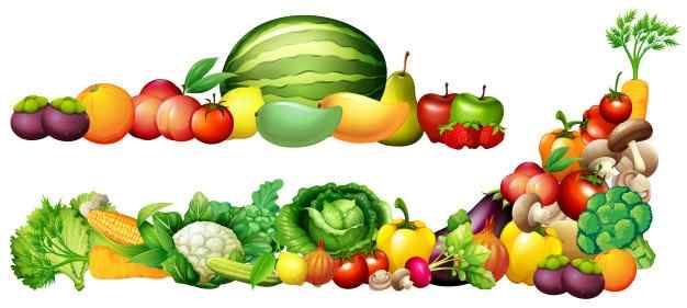 Fruits and vegetables