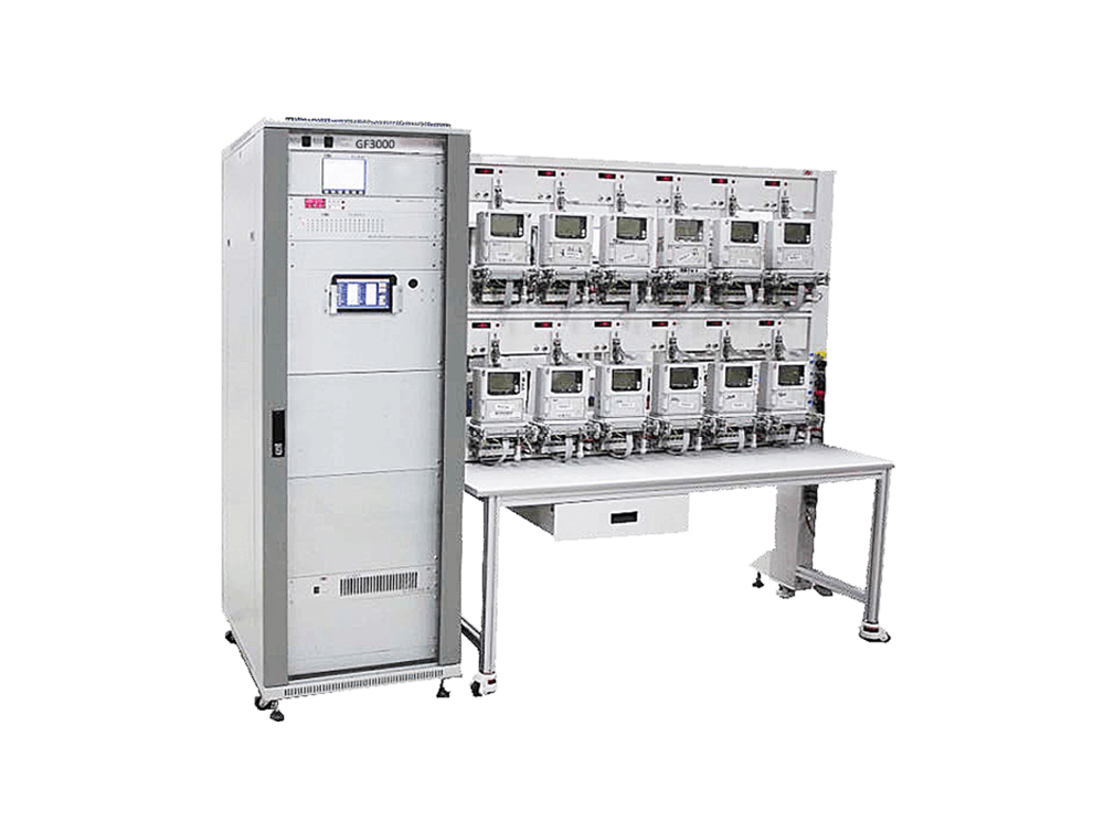 Gf3000 stationary multi-positions three phase energy meter test bench