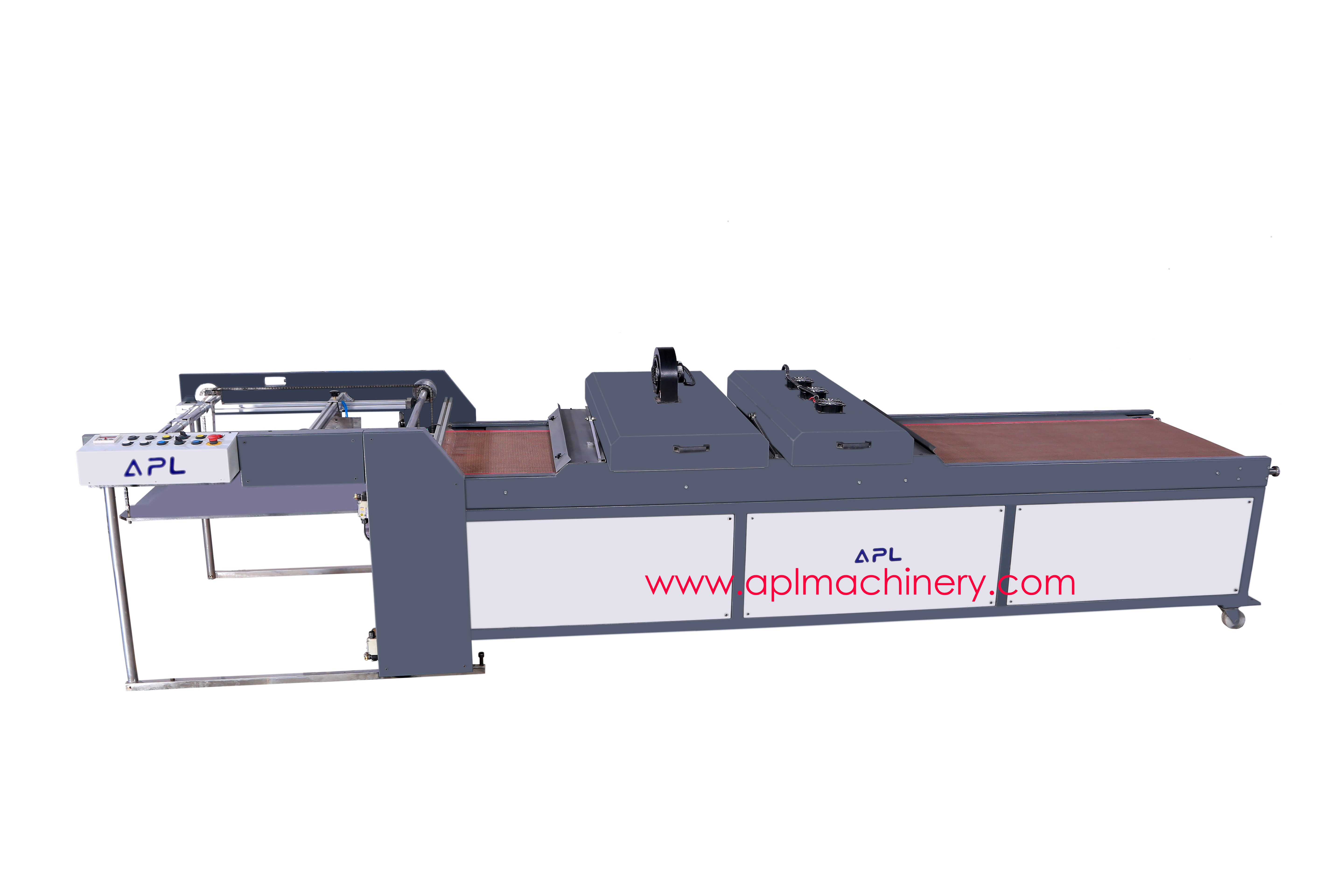 Uv-coating and curing machine