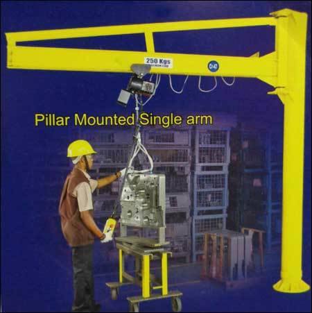 Pillar mounted single arm