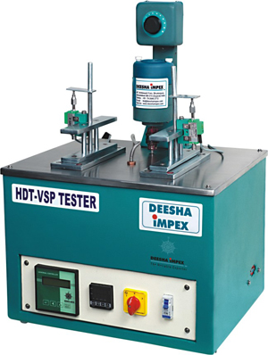 Heat deflection and vicat softening temperature tester