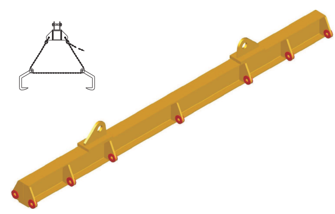 PLATE LIFTING SPREADER WITH CLAMPS