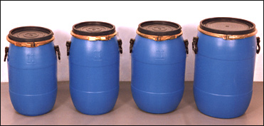 Full open top hdpe drum for solids